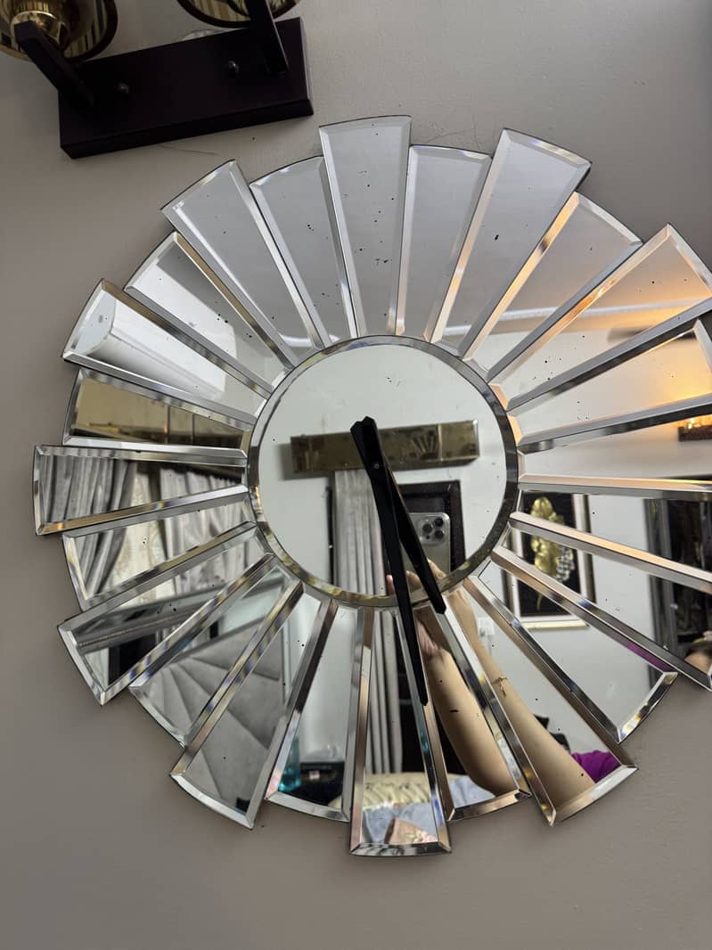 Mirror wall clock 0