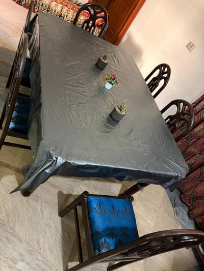 6 Seater Wooden Dining Table Set For Sale – Used – Lahore Cantt