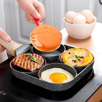 BLACK NONSTICK  4 in 1 EGG CASTLE FRYING PAN