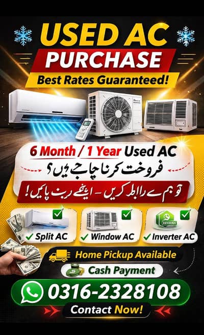 sale your ac . used 6 to 12 months