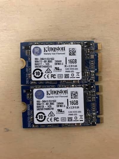 16Gb SSD  Kingston with windows 11 plug and play.
