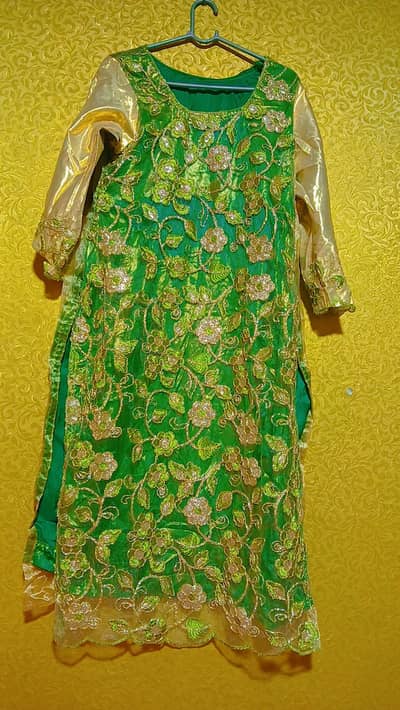 Green and golden shirt