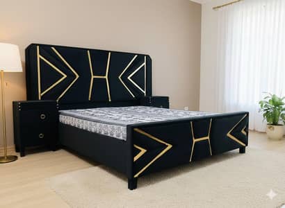 wooden bed set. Large bed. King size bed