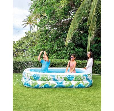 INTEX 90" x 60" x 19" Tropical Swim Center Family Pool 03020062817