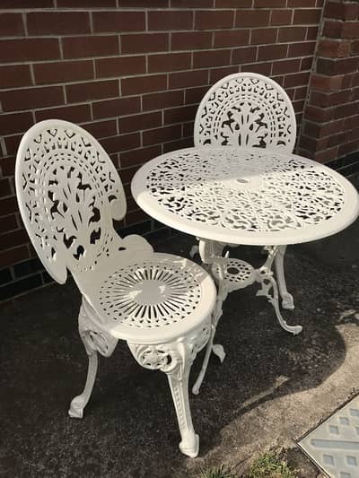 Outdoor rope chair-Outdoor chairs-Iron chairs-Patio cast iron table