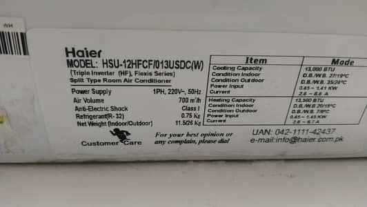 Haier inverter 1 ton for sale