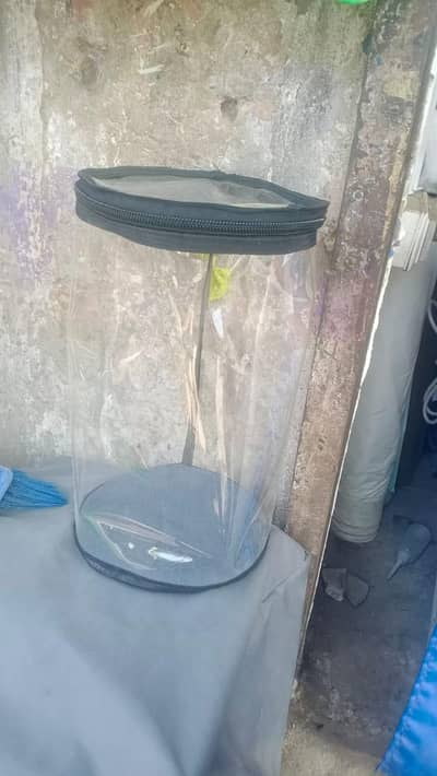 Large Transparent Storage Bag with Zip –