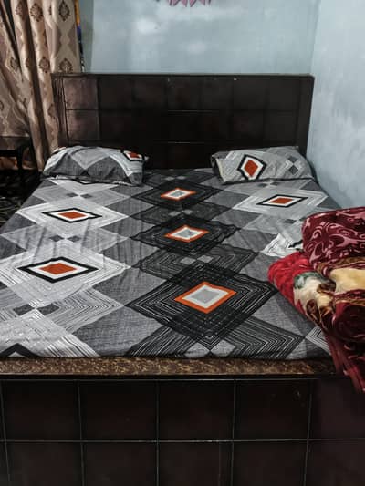 King size bed for sale with side tables and dressing table