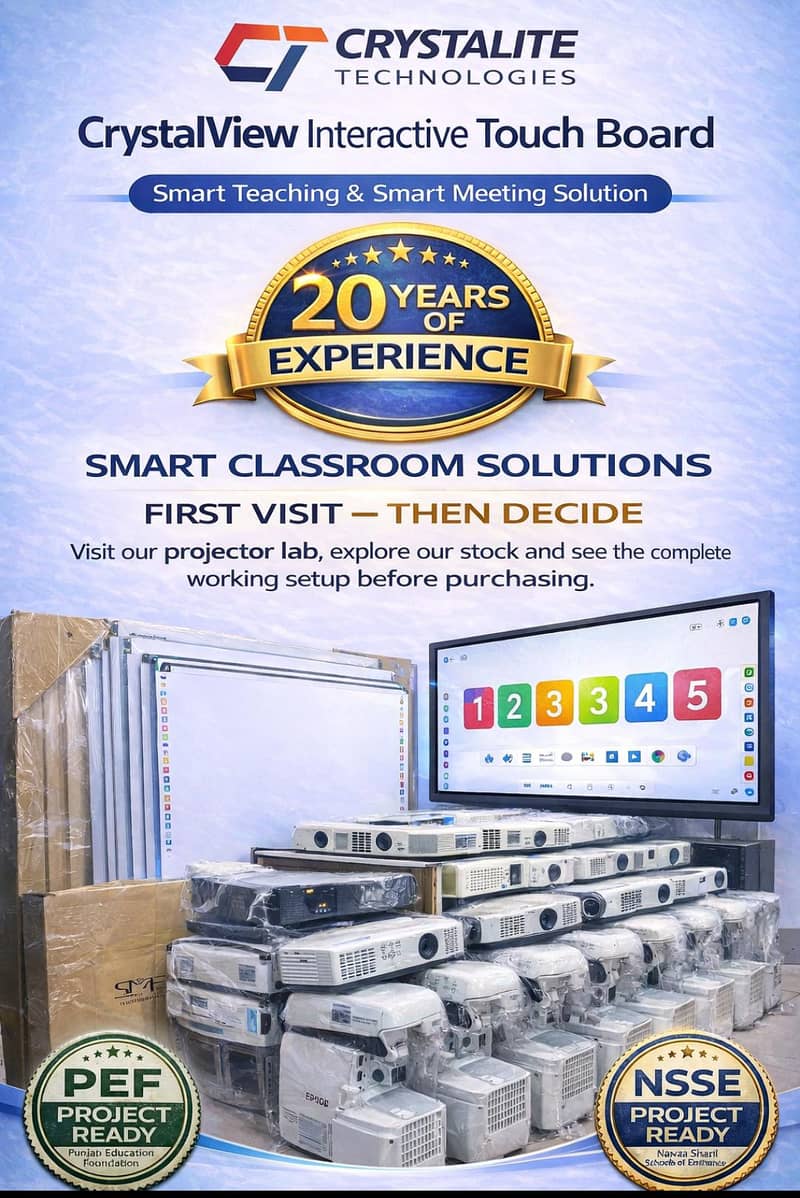 پہلے سیٹ اپ وزٹ کریں پھر فیصلہ کریں Interactive touch smart Board 1