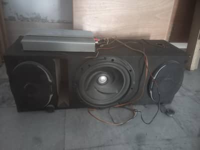 kenwood imported speaker, woofer and 4 channel amplifier at best rate