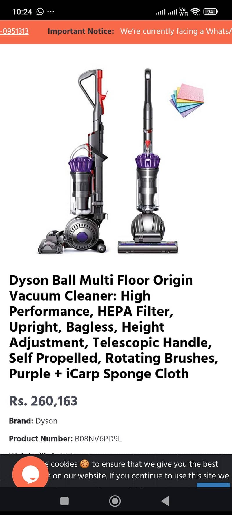 Dyson Dc40 vacuum cleaner/Hover 1