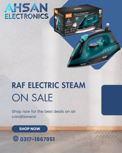 High Quality RAF Steam Iron – Fast Heating & Strong Steam