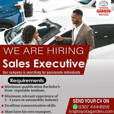 We are hiring Sales and Tsure Executive