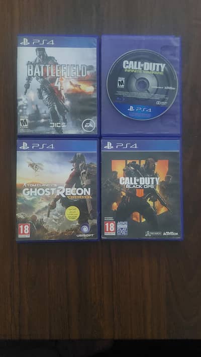 Ps4 games battlefield 4 call of duty ghost recon wildlands black ops