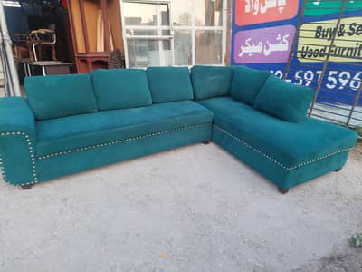 L shape  olive green