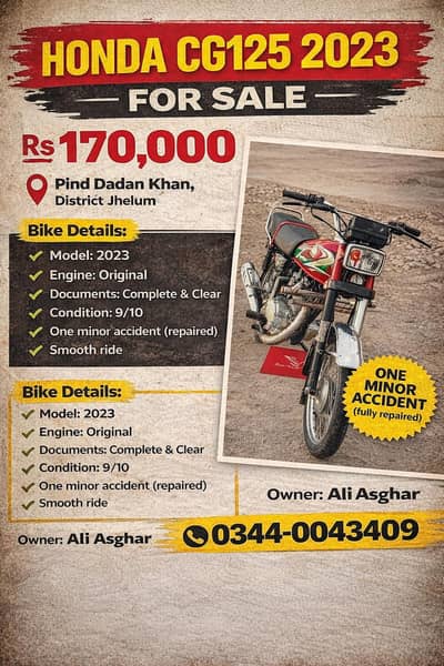 Honda Cg 125 for sale