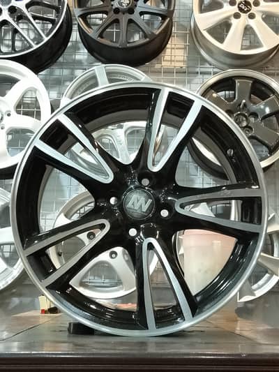 17 Inch Alloy Rim 100 PCD – Sporty Black & Silver