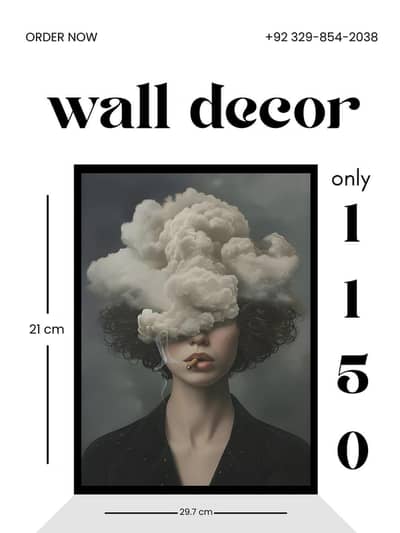 Astatick girl home decor wall frame