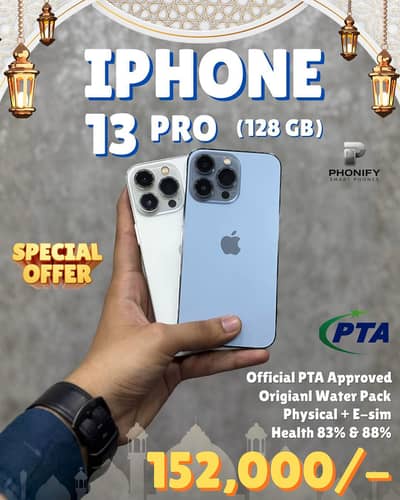 iPhone 13 Pro PTA Approved 128gb Special Ramzan Offer