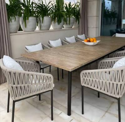 CAFE'S RESTAURANT OUTDOOR RATTAN ROPE FURNITURE AVAILABLE FOR SALE