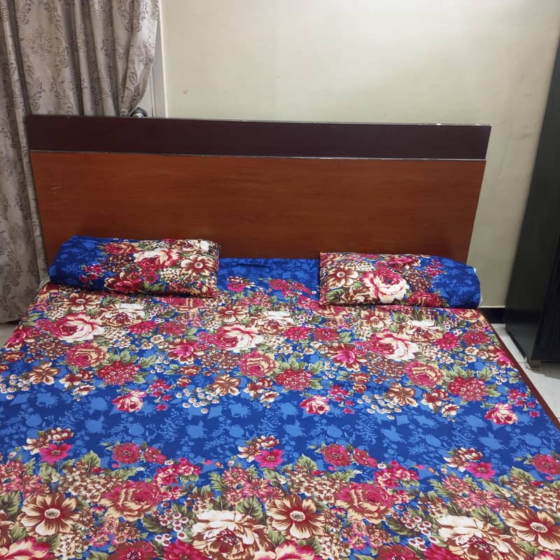 double bed with side table 1
