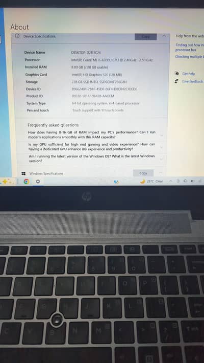 HP LapHP laptop for saletop Touch Screen 64-bit Windows Good Condition