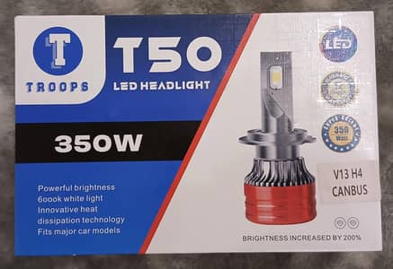 T50 White LED Headlights