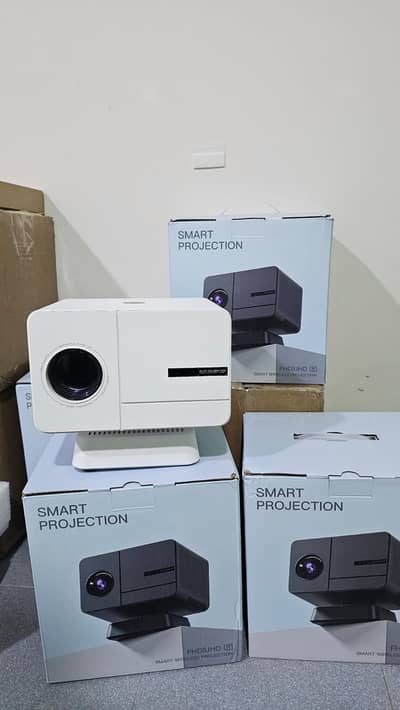 p50 android projector 1080p 4k wifi6 bluetooth 8gb stereo boxpack new