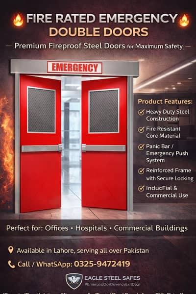 Fire Exit Door & Strong Room Vault Door – High Security Steel Door