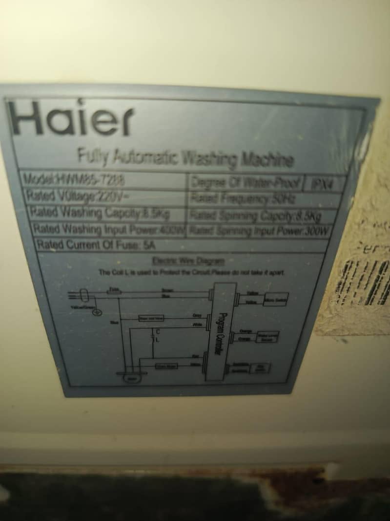 HAIER WASHING MACHINE FULLY AUTOMATIC 4