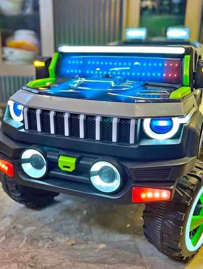 Imported  Kids Electric Jeep with LED Lights & Dual Battery