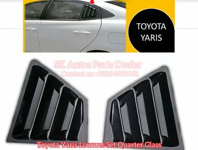 Toyota Corolla and Yaris Louvers set Quarter glass ABS plastic
