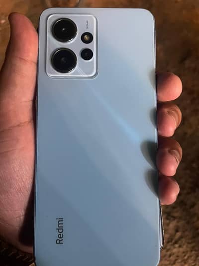 Redmi Note 12 8/128GB Ice blue colour For Sale mobile and box.