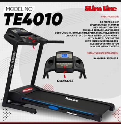 Slim line treadmill TE4010