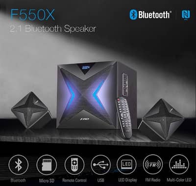 F&D 550X bluetooth speakers 112W peak power on gala sale O32O7364677