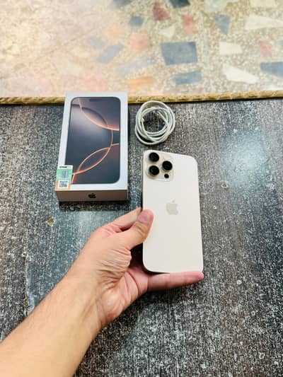 iphone 16 Pro Max Complete Box 256GB PTA Physical eSim 100 Health