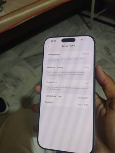 iphone 16 pro max just 20 cycle count