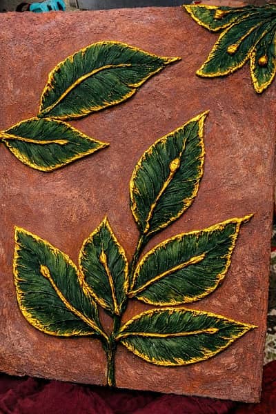 Texture Leaf painting
