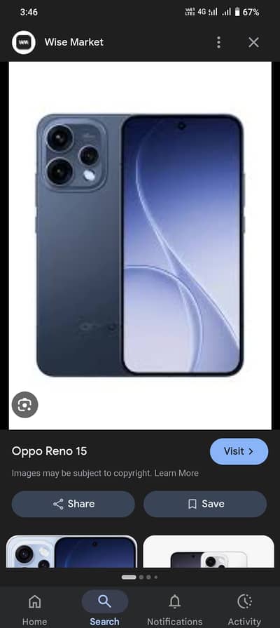 OPPO Reno 15 12gb 512Gb Inactive Just Box Open