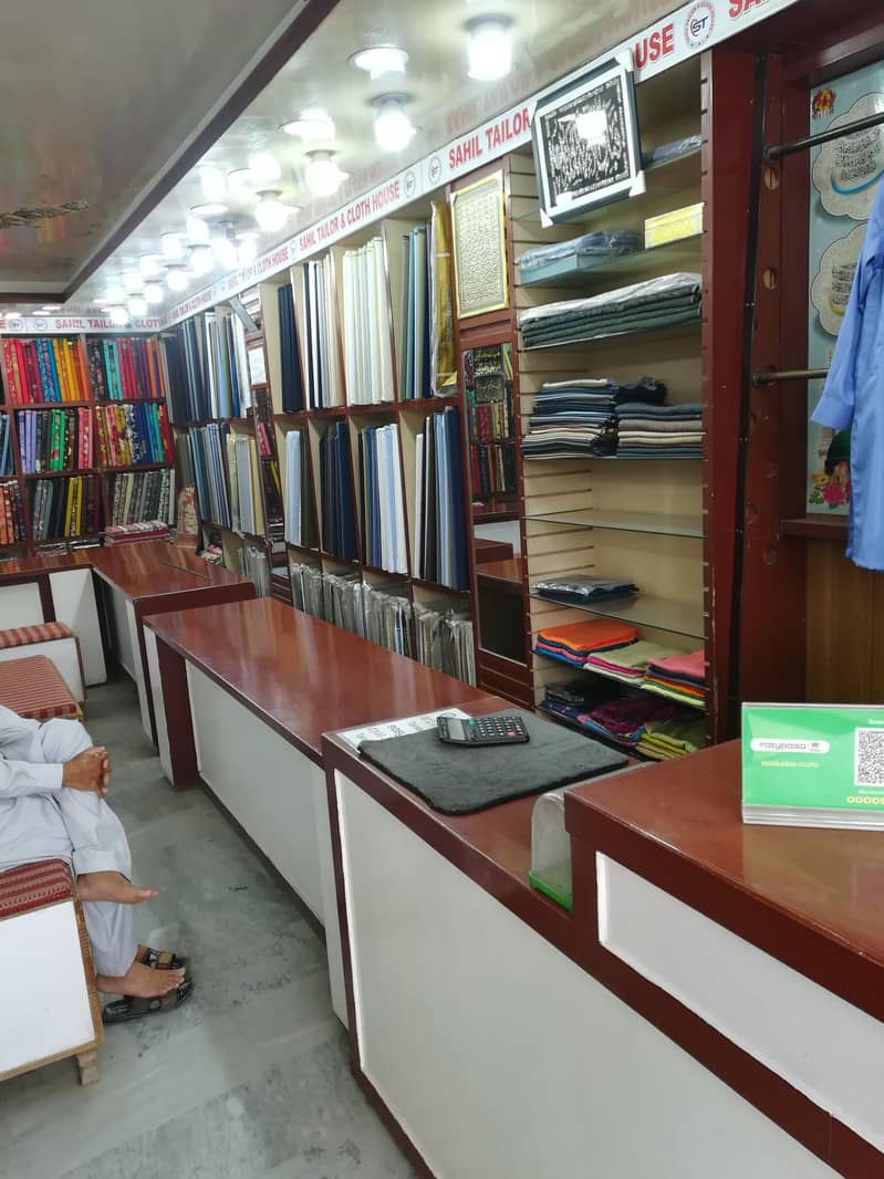 کپڑے کی چلتی ھو ءی دو کا ن برائے فروخت 1