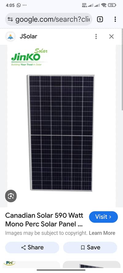 solar(panal) plat jinko company 590 watt