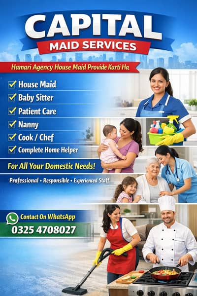 House Maid & Babysitter Services in Islamabad | Capital Maid Services