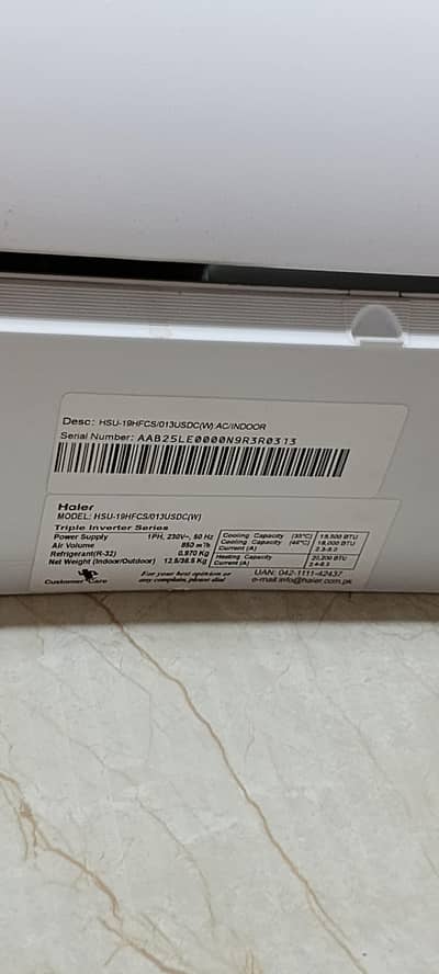 Haier 1.5 ton DC inverter air conditioner 10/10