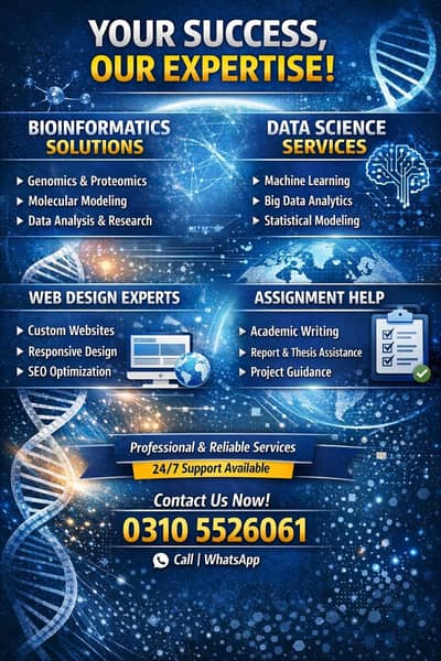 Bioinformatics, Data Science & Web Design Expert (Assignment Help)