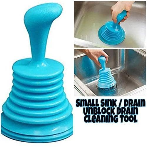 Compact Plunger Pump Handle Bathroom Kitchen Sink Bathtub and Shower Drain unclog