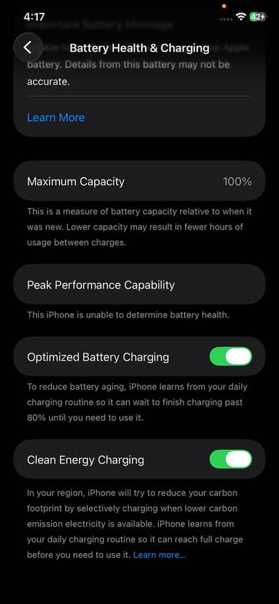 Non pta 64 gb Face ID off penal change 100 heath backbreak hai