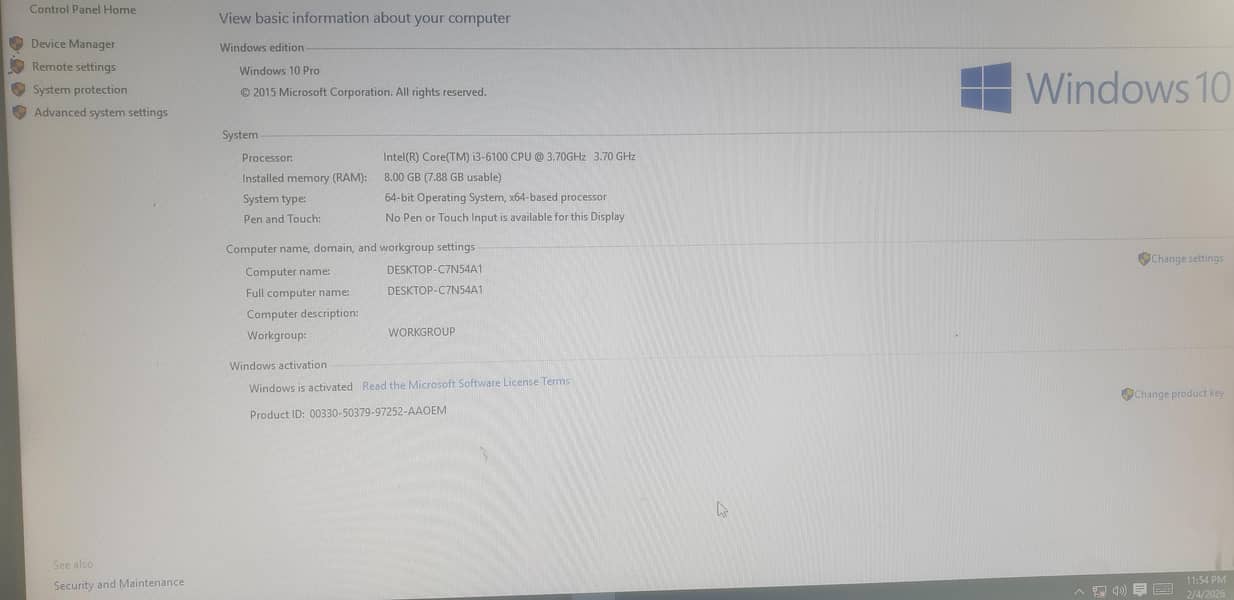 computer i3.6generation 1