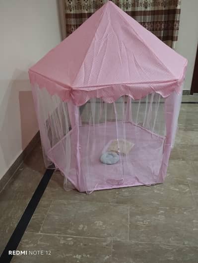 Pink tent house
