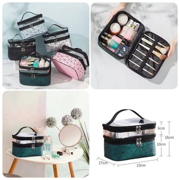 Double Layer Spider Cosmetic Pouch (Avalaible Colour green & black & Silver)