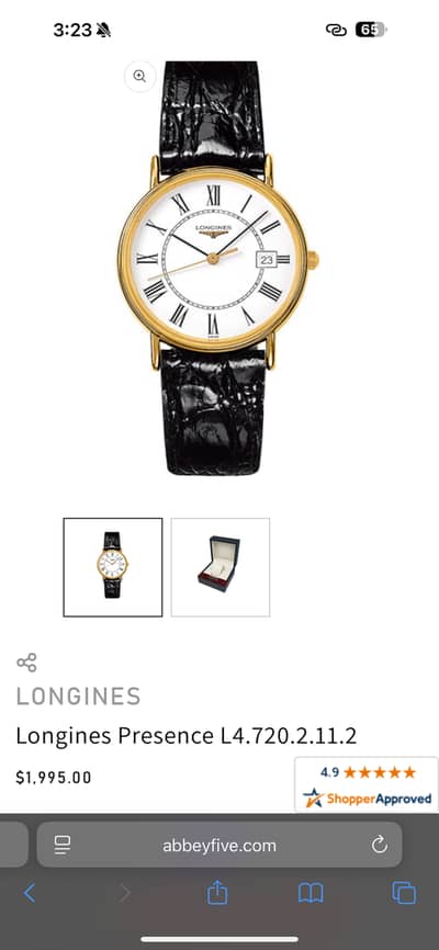 Longines L4.720. 2 watch for sale PVD 24k Gold plated Quartz movement